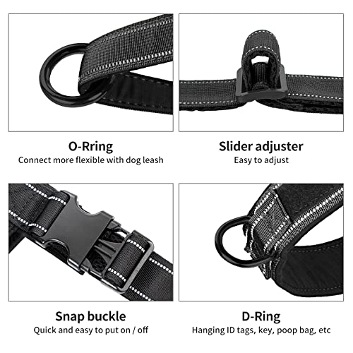 Annchwool No Pull Dog Harness with Soft Padded Handle,Reflective Strip Escape Proof and Quick Fit to Adjust Dog Harness,Easy for Training Walking for Small & Medium and Large Dogs(Black,M) by Annchwool - Image 3