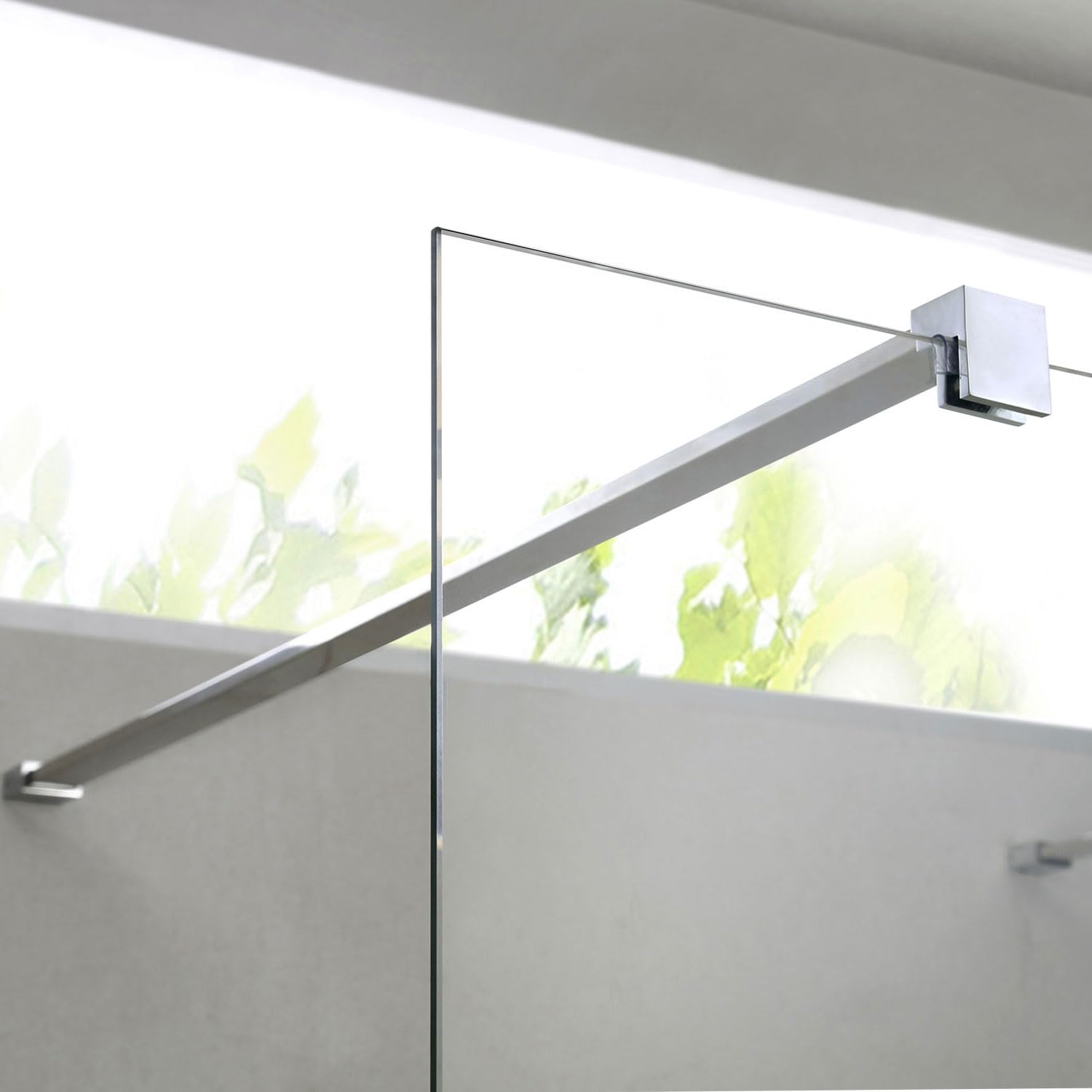 Parete doccia 140 CM in vetro trasparente 8mm mod. Walk in Free H198