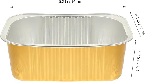 Miniatura 6 de Hemoton 10 cajas de papel de aluminio para pasteles cuencos para hornear contenedor de papel de aluminio para pasteles contenedor de alimentos
