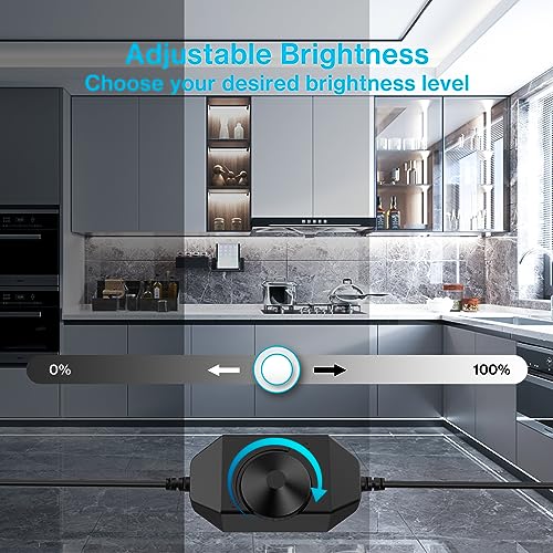 Image of Olafus White LED Strip Lights, 16.4ft Dimmable LED Light Strip, 12V 6000K Vanity Mirror Light with UL Listed Plug, 300 LEDs 2835 Flexible Led Lights for Bedroom Under Cabinet Kitchen