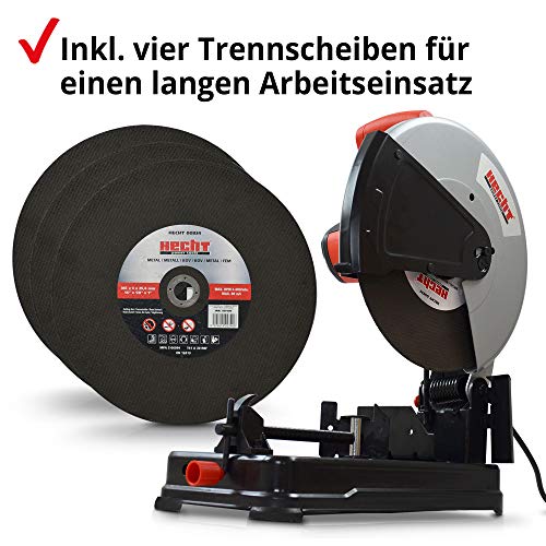 Metallkreissäge Hecht mit 4 Trennscheiben und 2400 Watt Leistung