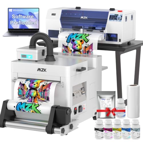 Image of MZK A3 DTF Printer with F1080 Printhead - Automatic Time Cleaning Maintenance+Ink Anti-Clog Design,2X-Speed Compared to L1800&R1390,5 inch LED Multi-Function Display,Film Cutter,Gift Ink 2 Years