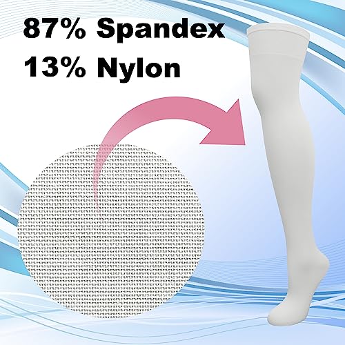 EMEM Apparel Women’s Opaque Stretchy Nylon Over-The-Knee Thigh High Stockings, 2-Pairs2