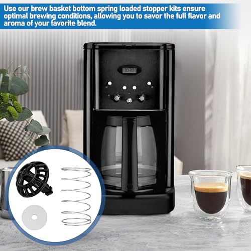 Image of Coffee Machine Brew Basket Bottom Spring Loaded Stopper Kits Replacement for Cuisinart Coffee Makers, Coffee Maker Parts Fit for Cuisinart DCC-1200, DCC-1200BCH, DCC-1200BW Brew Basket,2Pack