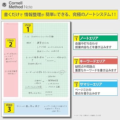 Gakken Staefl Z76015 Cornell Method Notebook, 0.2 inch (5 mm), Square B5, Gray Ruled, Set of 2, Khaki