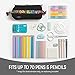 ZIPIT: Lenny Pencil Case - Black & Doodles - Large Storage Capacity Zipper Pouch, Makeup-Stationery Bag, School, Washable Polyester, Kids-Teens-Adults