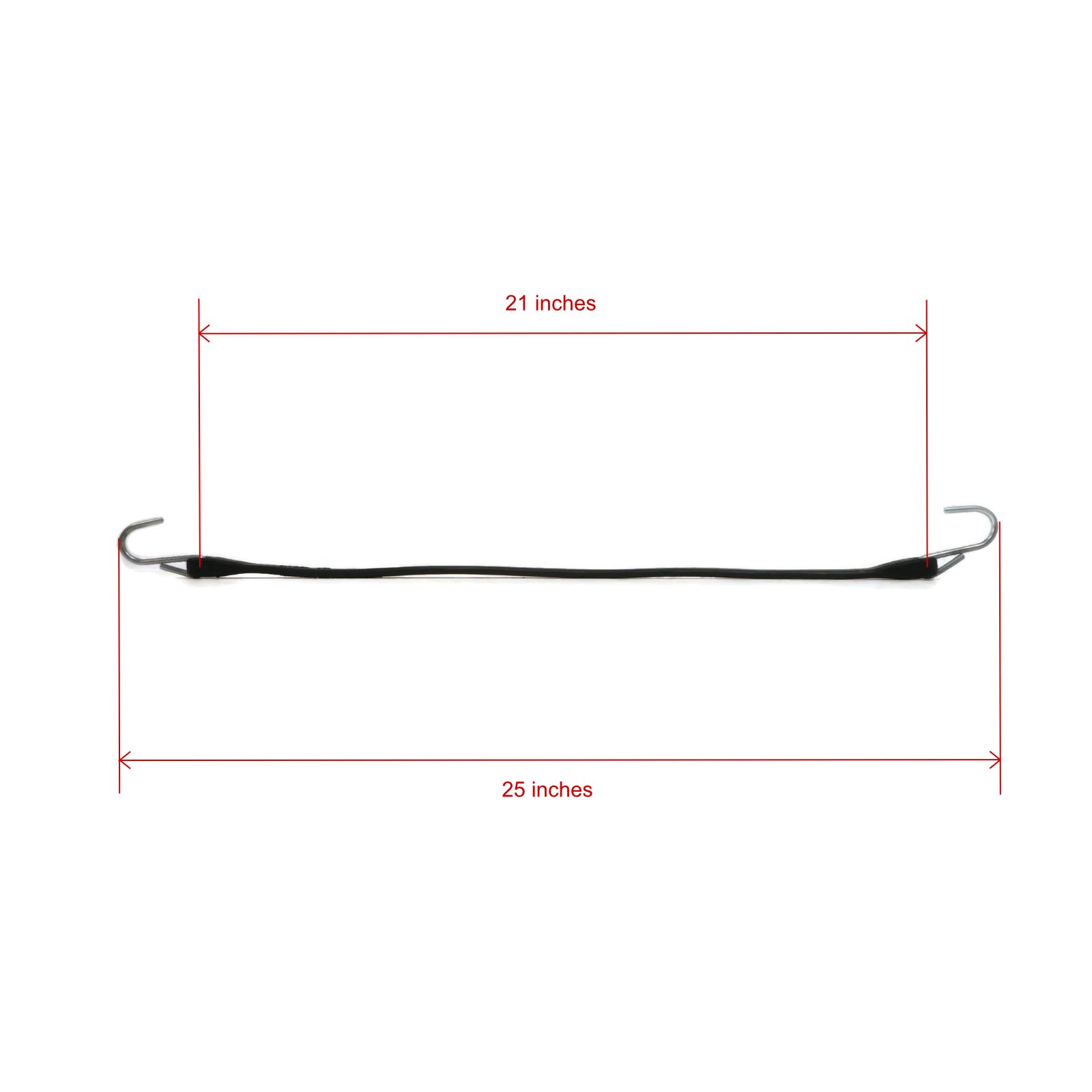 The ROP Shop Paquete de 10 correas de lona de goma negra de 21 pulgadas para corbata resistente al ozono UV