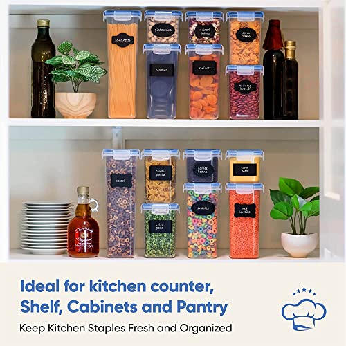 Chef's Path Airtight Food Storage Containers Set With Lids (24 Pack) For Kitchen And Pantry Organization - Bpa Free Kitchen Canisters For Cereal, Rice, Flour & Oats - Free Marker And 24 Labels #TOP3