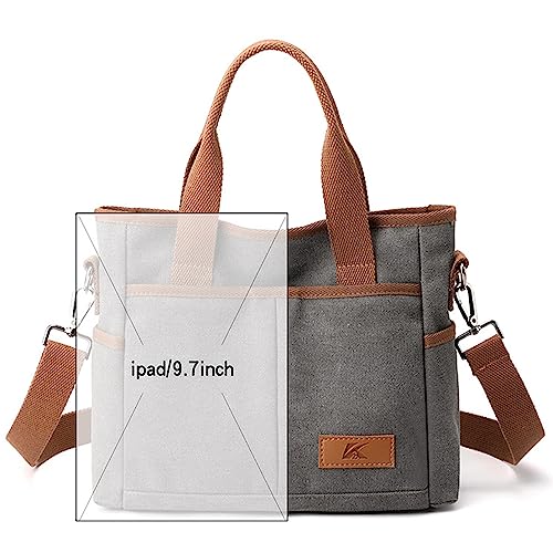 Bolso pequeño de lona para mujer casual multi-bolsillos miniatura 6