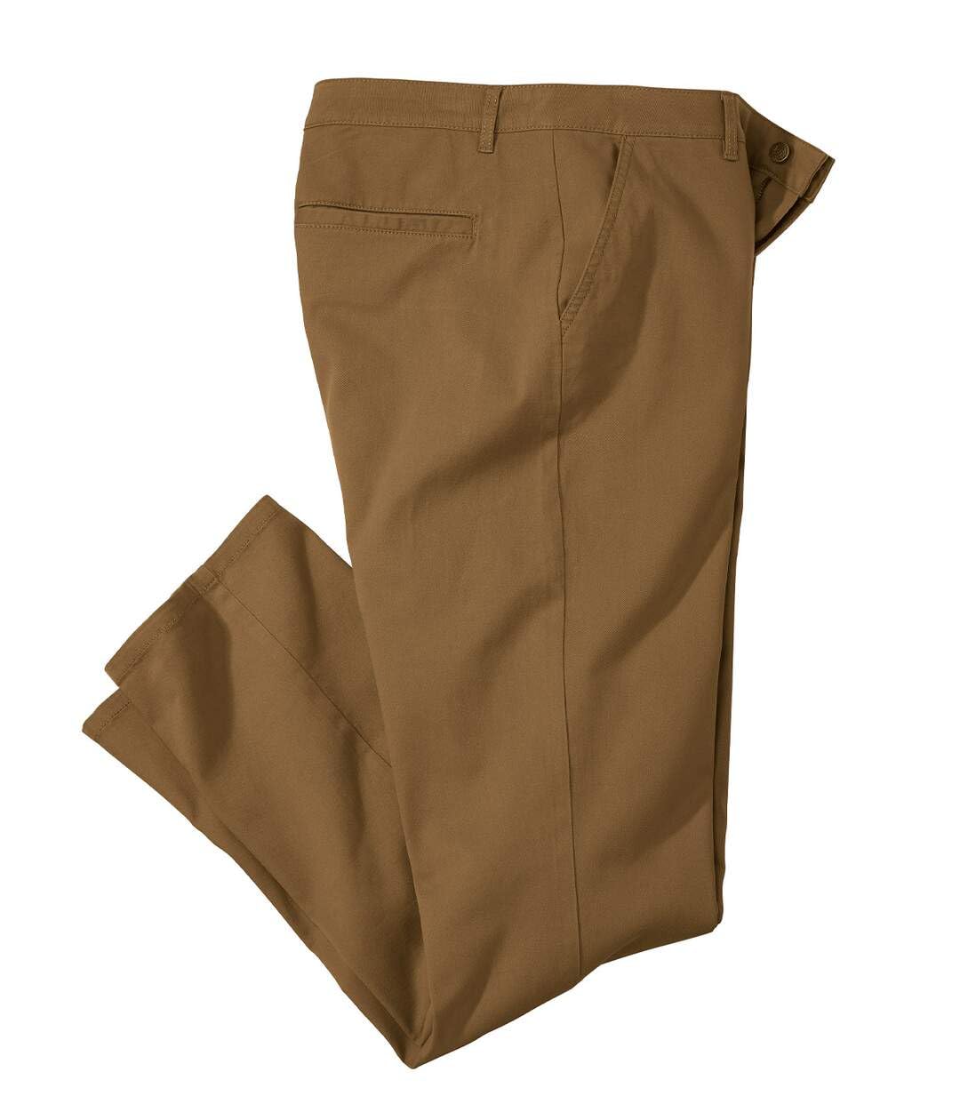 ATLAS FOR MEN - Stretch Chino Trousers - W34 Camel