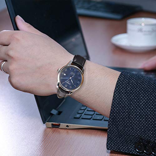 iStrap Correas De Reloj De Cuero - Correa De Repuesto para Hombres Y Mujeres - Hebilla De Acero Inoxidable - 18 mm 19 mm 20 mm 21 mm 22 mm 24 mm - Negro Marrón