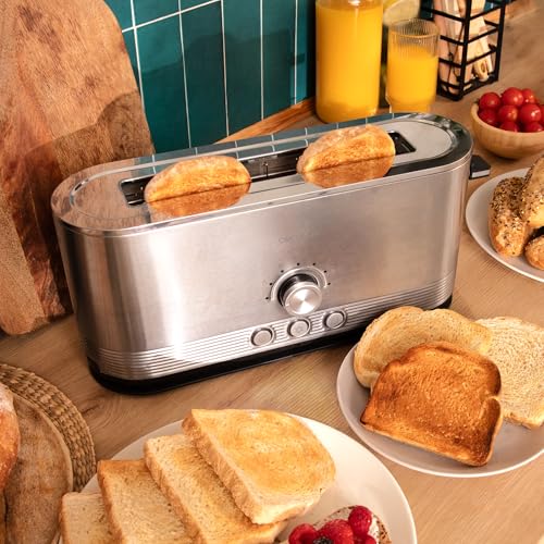 Grille-Pain Cecotec Shine&Toast Extra – 1050 W, Fente Longue, 7 Niveaux de Brunissage - vue 5