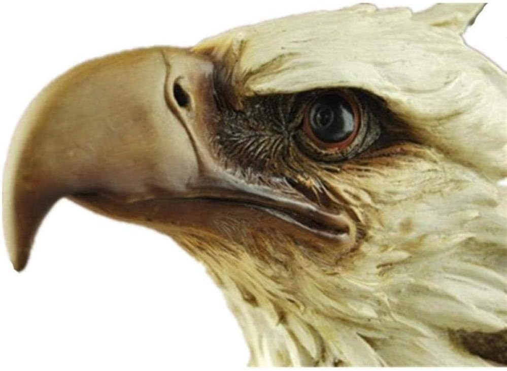 手作りの彫刻彫刻フェイクウッドイーグルヘッド像動物の置物樹脂アート＆アンプクラフト家の装飾