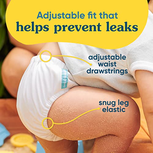 Charlie Banana Reusable Swim Diaper With Adjustable Drawstring, Soft And Snug Fit To Prevent Leaks, Dinosaurs, Medium (14-20Lbs) #TOP4