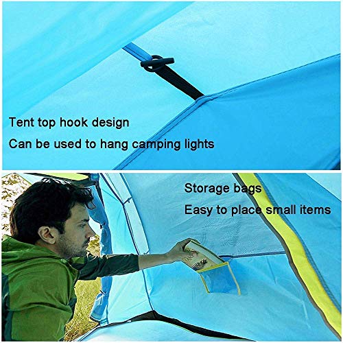 Tente extérieure 3-4 personnes camping rapide double toit imperméable robuste
