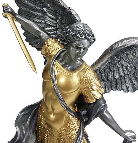 Estatua de Arcángel San Miguel de 14.5 pulgadas