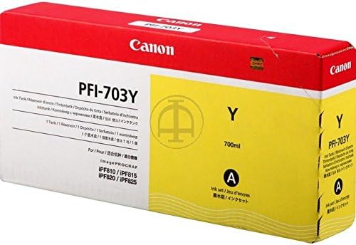 Canon PFI-703 Ink Tank Cartridge 700 ml, Yellow
