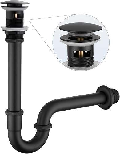 Miniatura 8 de Trampa para botella de tapón para fregadero de baño, en forma de U, kit completo de drenaje de entrada deslizante de 1-14 pulgadas, juego de tapones