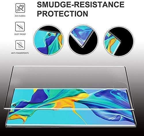[4 Pack] Galaxy Note 10 Plus Screen Protector Include 2 Pack Tempered Glass Screen Protector +2 Pack Tempered Glass Camera Lens Protector,3D Curved,HD Transparent,Anti-Scratch for Galaxy Note 10 Plus