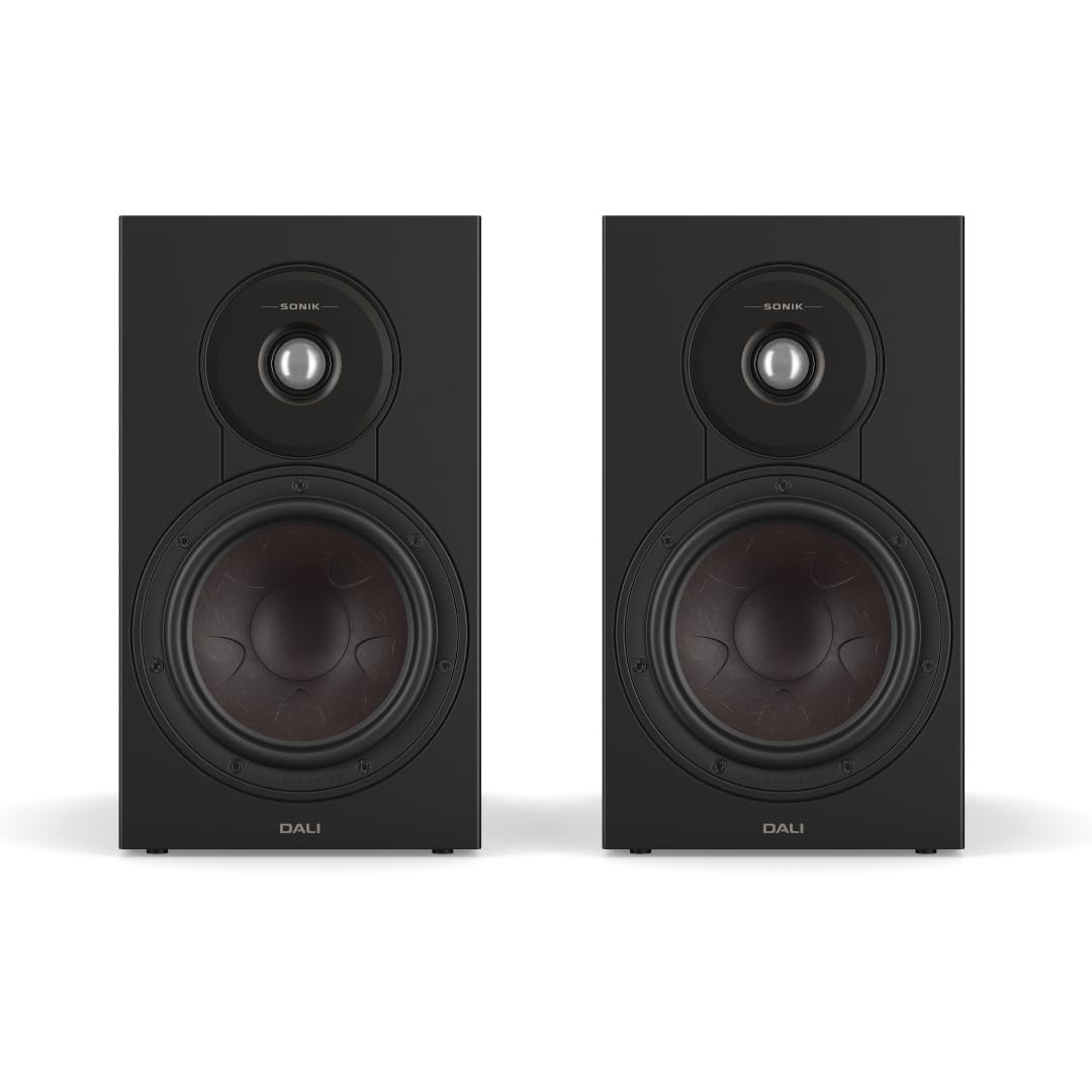 DALI SONIK 3 Altoparlanti da scaffale Hi-Fi passivi premium, design a 2 vie con woofer da 7 ″ e tweeter a cupola morbida da 1,1", frassino nero (coppia)