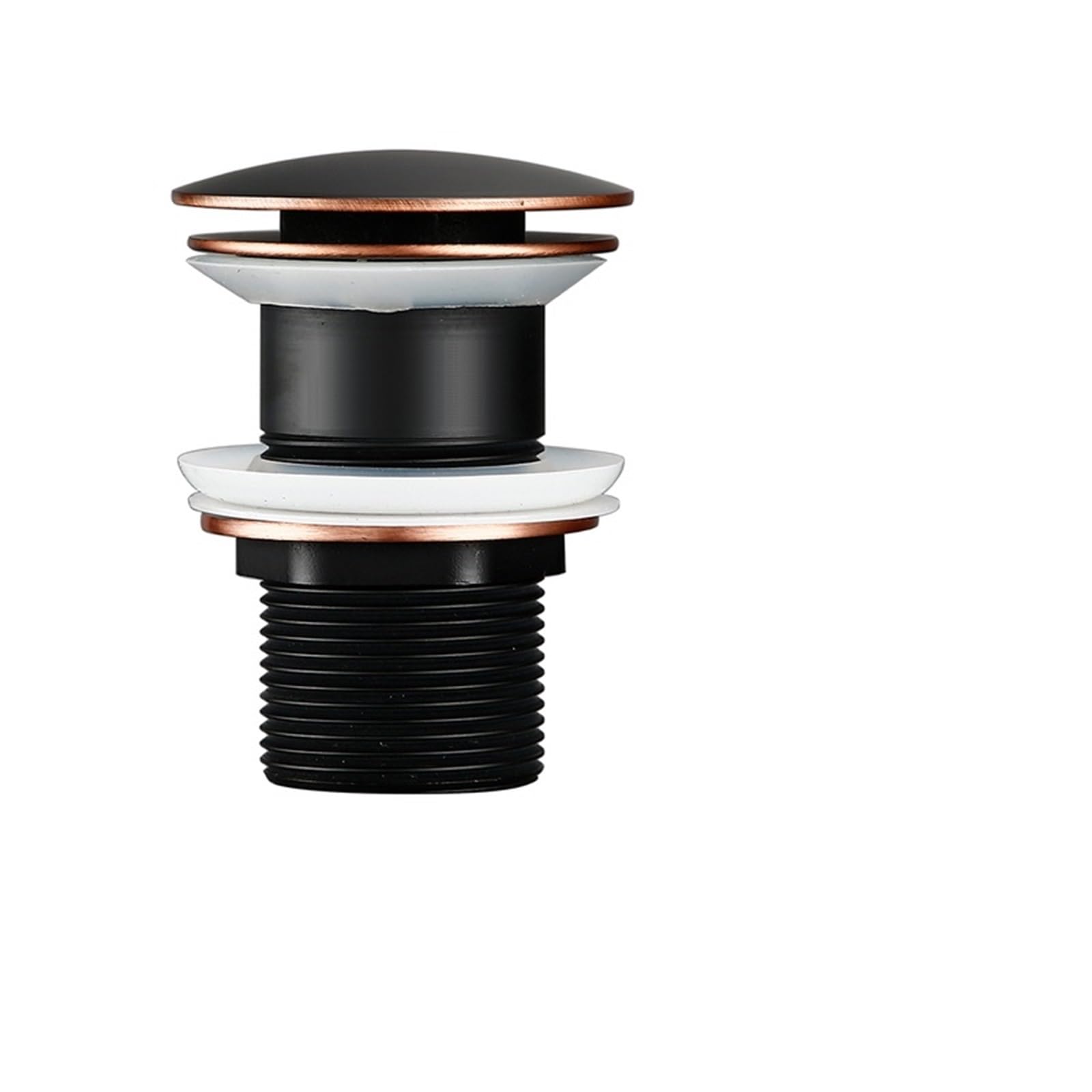Rtbvghjik Orb-2 Bathroom Bath Pop Up Drain Stopper Rose Gold Polished Anti-Corrosion With Overflow Hole Basin Sewer For Bathroom Sinks(Orb-2)