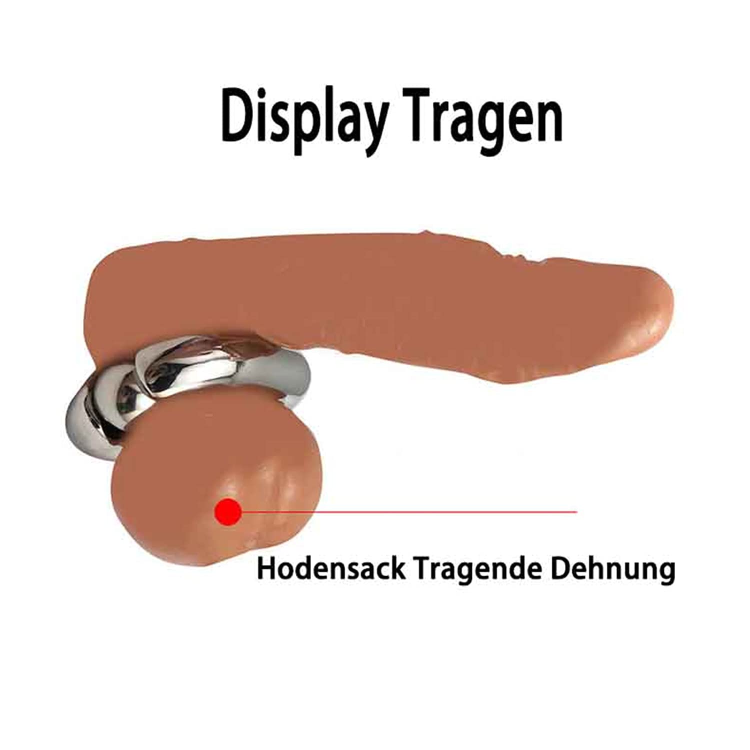 SeLgurFos Anello del rubinetto del pendente del peso dello scroto, anelli del testicolo Giocattoli del sesso del metallo per gli uomini Ritardo dell'eiaculazione (big)