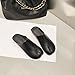 Tabi Shoes Leather Split Toe Cute Slip On For Women Girls - Retro Trendy Casual Slippers Comfortable Walking Lightweight Loafers Female Solid All-Match for Daily Wear Beach Travel Standing All Day (Black,8)