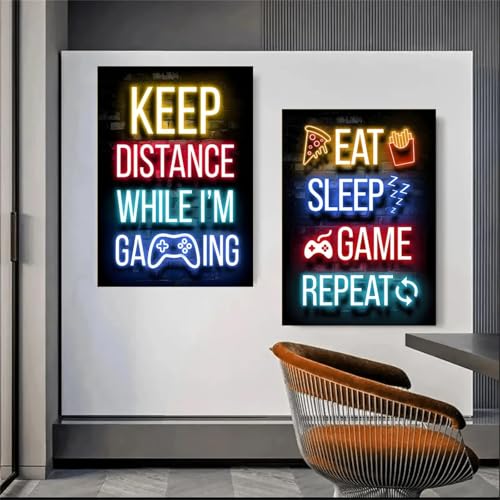 Toile de jeu vidéo 20x35 cm avec cadre tableau déco