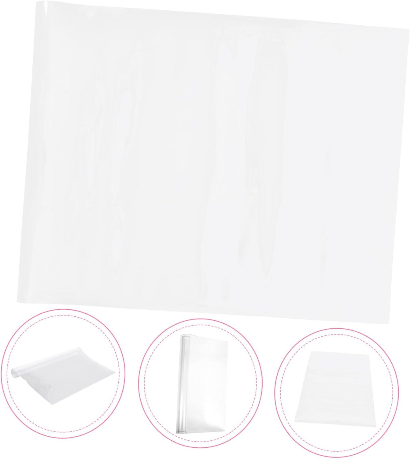Ciieeo Transparent Floor Protector Mat for Deep Pile Carpet PVC Skid Resistant Rug Cushion to Safeguard Hardwood Floors from Scratches and Noise for Living Use