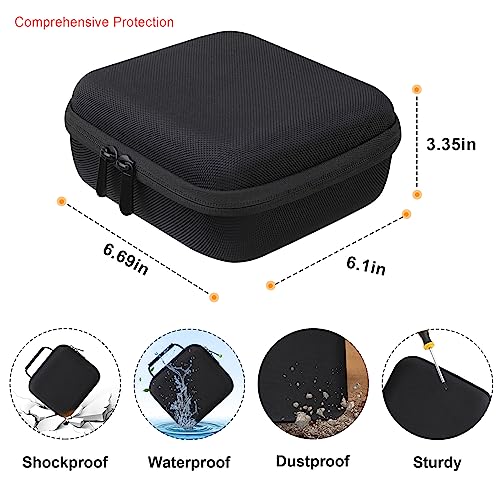 Image of Elonbo Carrying Case for Portable Handheld Inhaler Nebulizer Machine Asthma Inhaler Spacer, EpiPen Travel Medicine Kit, Handheld Mesh Atomizer Machine Holder Bag, Pocket Fits Auvi Q Ventolin, Black