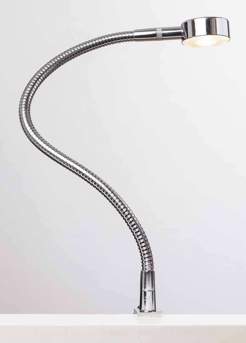 kalb Material für Möbel LED Bettleuchte Leseleuchte Bettlampe Flexleuchte chrom silbergrau Touch Schalt, Farbe:verchromt, Größe:2er Set