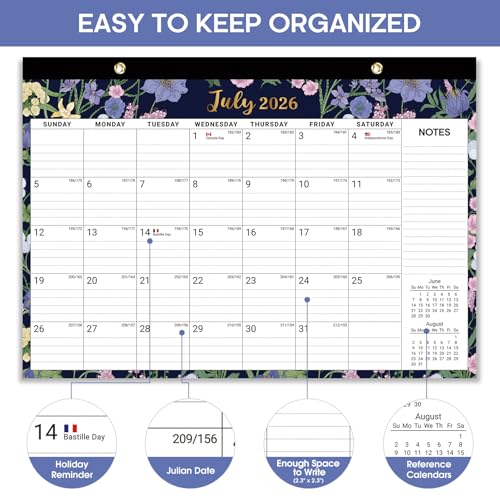 Image of Taja Desk Calendar 2026-2027, Jul 2026-Dec 2027, 18-Month, 17 inch x 12 inch