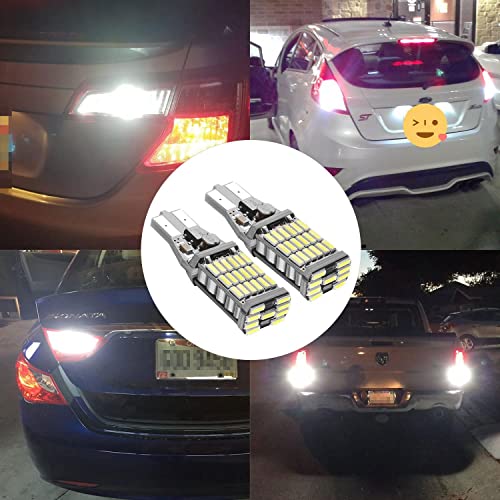 Image of Automaze T15 W6W 912 921, LED Car Truck Backup Reverse Lights, 4014 Chipset 45 SMD (White)