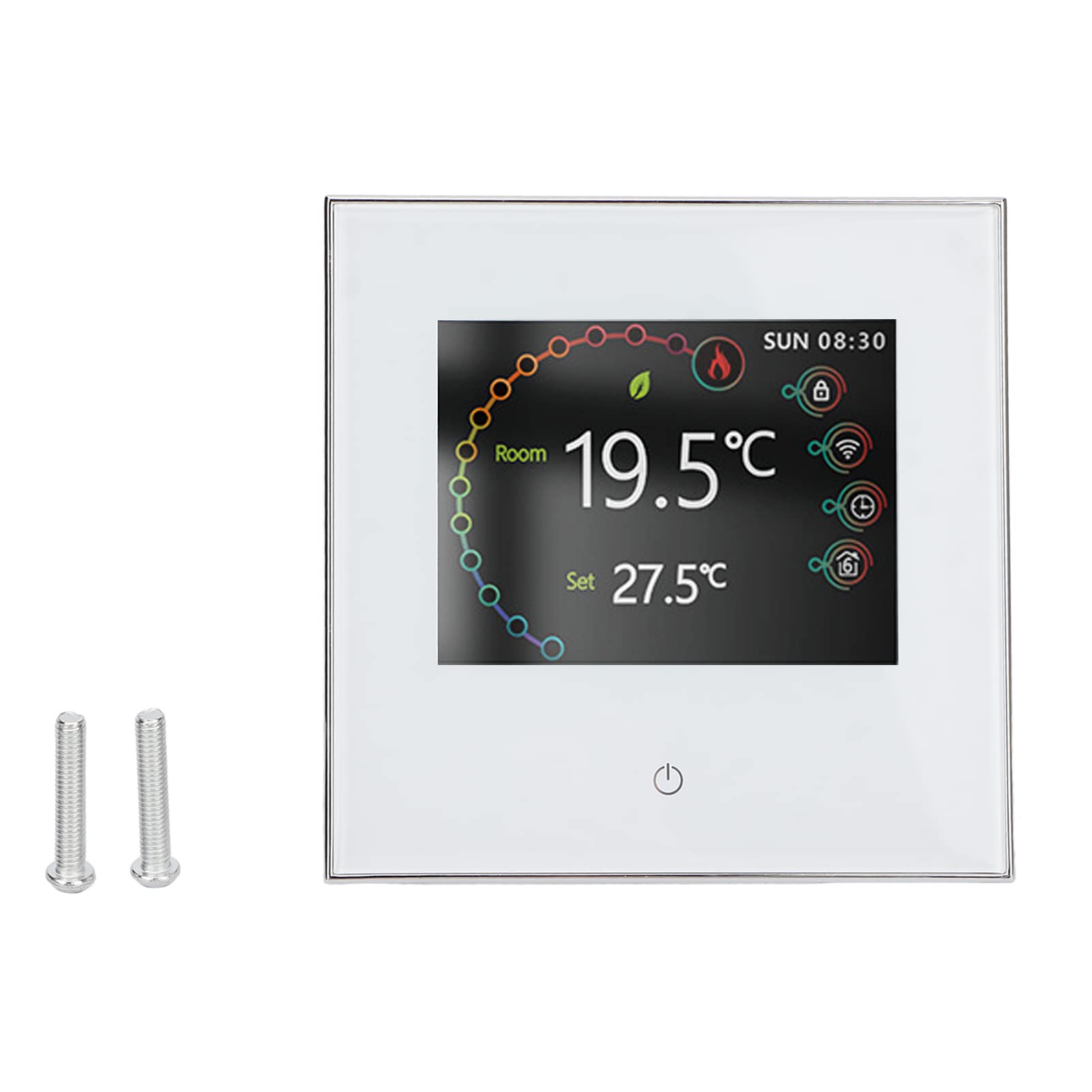 Inteligentny termostat bezprzewodowy ekran dotykowy Wi -Fi Dokładna kontrola temperatury dla Home Office ABS Materiał Energia Termostat oszczędności