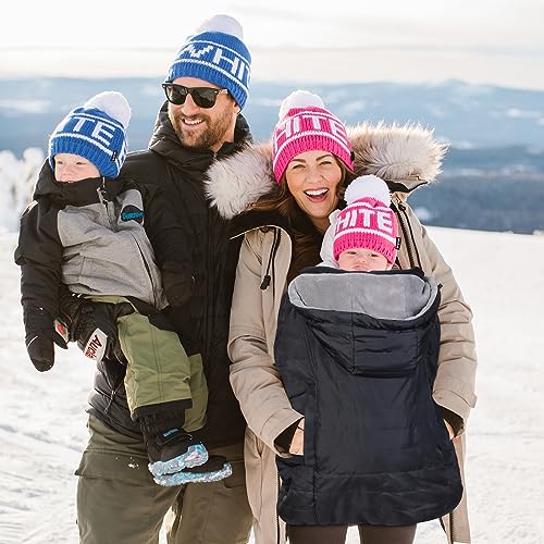 Image of Orzbow Winter Baby Carrier Cover with Detachable Hood, Waterproof & Windproof, Universal for Baby Carriers and Baby Waist Stool, Baby Bunting Bag for Car Seats and Strollers with Storage Bag, Black