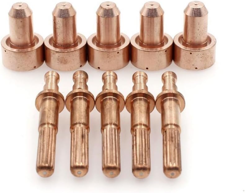 Plasma Cutter Electrode 64006514 and Tip 64006510 60A Replacement Kit Compatible with Radnor MC60 MC100 Torches for Precision Metal Cutting