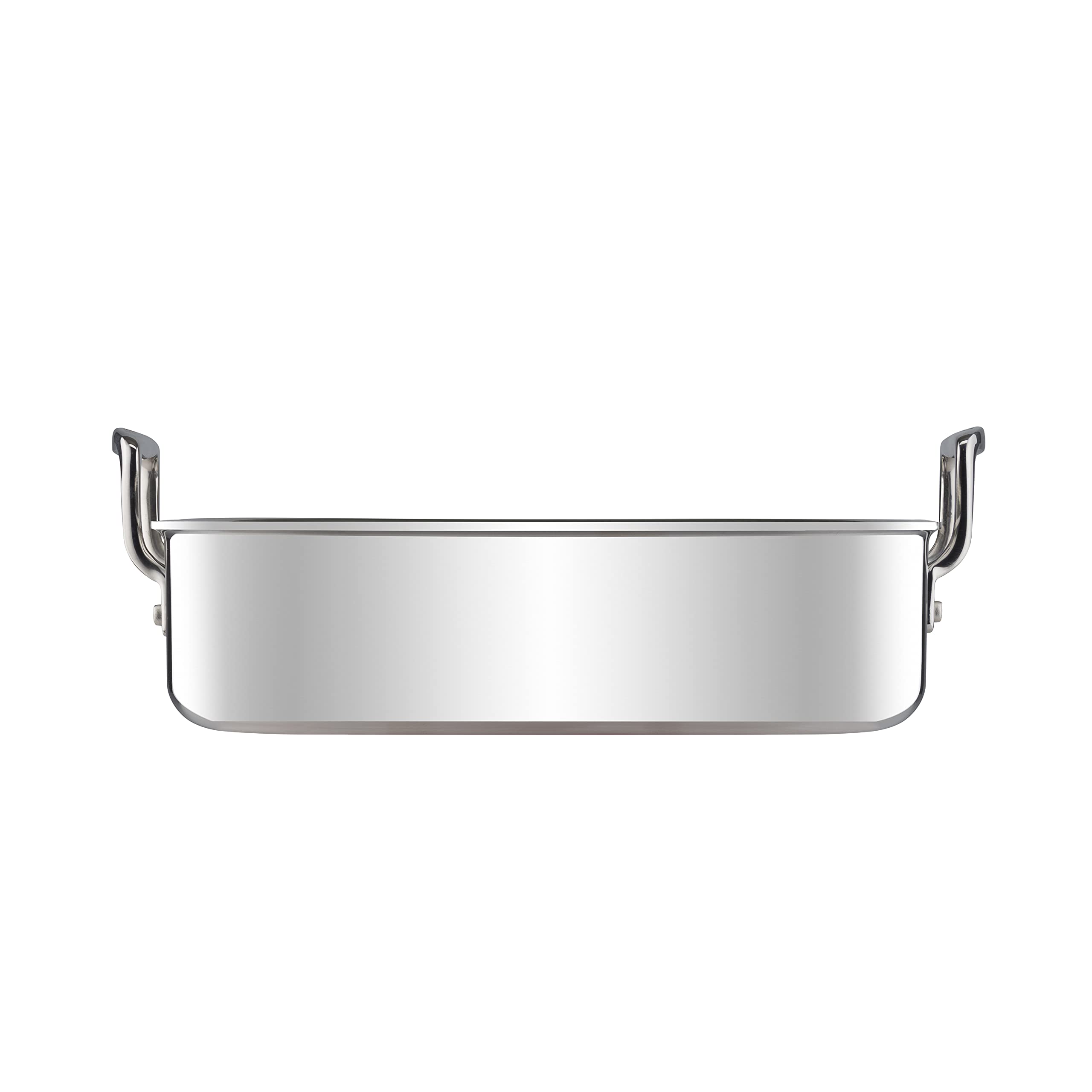 Le Creuset Bandeja asadora cuadrada de acero inoxidable, 3 capas, 26 x 26 cm, 96106026000000
