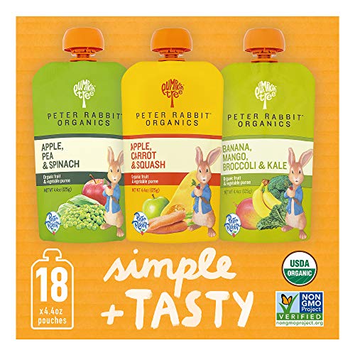 Peter Rabbit Organics Fruit Vegetable, Squeezable Pouches, 4 Ounce (Pack of 18) - Thumbnail 2