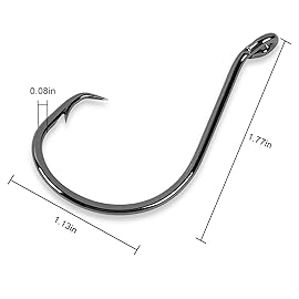 UCEC 40pcs Octopus Circle Hooks | Offset-Point, Fishing Hooks for Saltwater or Freshwater (7/0, 40 Pack)
