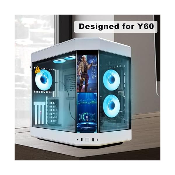 GeeekPi 12.6 Inch IPS LCD Touch Screen Monitor FHD 1920x515 Display, Fit for DIY Y60 PC Case CPU GPU Secondary Monitor Panel, Built-in Dual Speakers, Plug & Play,with up to 10-Points of Multi-Touch - Image 6