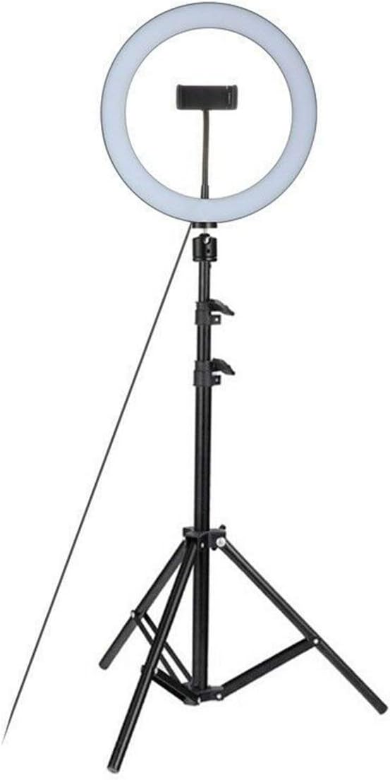 Jinxuny 26cm Studio Live LED Ring Light With Non-slip Phone Holder 120cm Foldable Tripod Kit Adjustable 360 Rotation For Phone Selfie Light Beauty Photograph