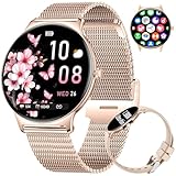 【Montre intelligente multifonctionnelle pour femmes】APP a des centaines de cadrans en ligne pour vous de choisir, et prend également en charge les cadrans DIY pour montrer votre goût unique. Soutenir le contrôle de la musique, le réveil, l'assistant vocal, trouver le téléphone cellulaire et d'autres fonctions. Que ce soit pour une utilisation quotidienne ou des urgences, cette montre intelligente femme peut vous donner une expérience intelligente et pratique.