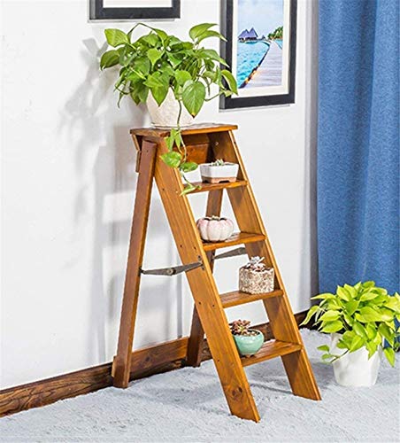 Taburete de escalera plegable de 5 escalones con estructura ascendente de espiga para casa 4