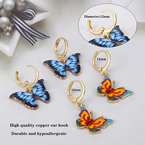 16 Pairs Girls Hypoallergenic Huggie Hoop Earrings With Charm Small Dangle Hoop Earrings Set For Teen Girls #TOP4