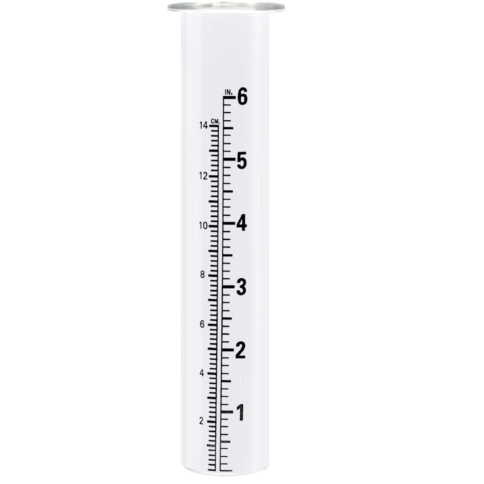 Muzrunq Rain Gauge Outdoor, 7.5" Scratch Proof Weather-Resistant Clear Glass Rain Gauge Replacement Tube Replacement Tube, Glass