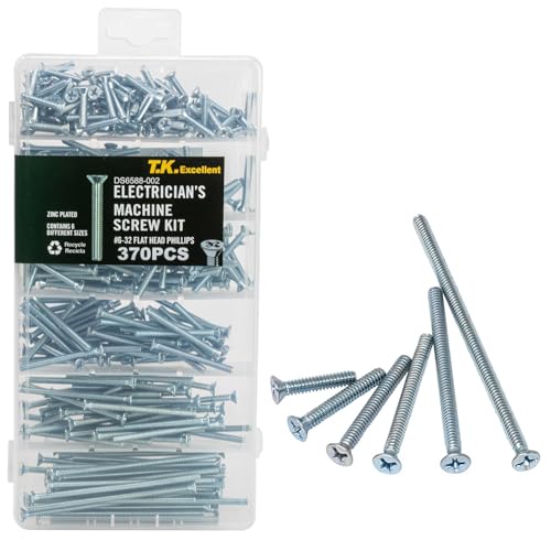 T.K.Excellent Flat Head Phillips Electrician's Machine Screw Kit,370 Pcs by T.K.Excellent - Used condition - US$14.68