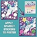 Mudpuppy Unicorn Magic – Sticker Sparkle Poster Activity Kit with Illustrations of Sparkling Unicorns for Children Ages 4 and Up