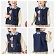 Baby Kleinkind Denim Weste Kinder Frühling Herbst Ärmellose Jacke Jungen Mädchen Cartoon Muster Knopf Mantel Top, Blau 100