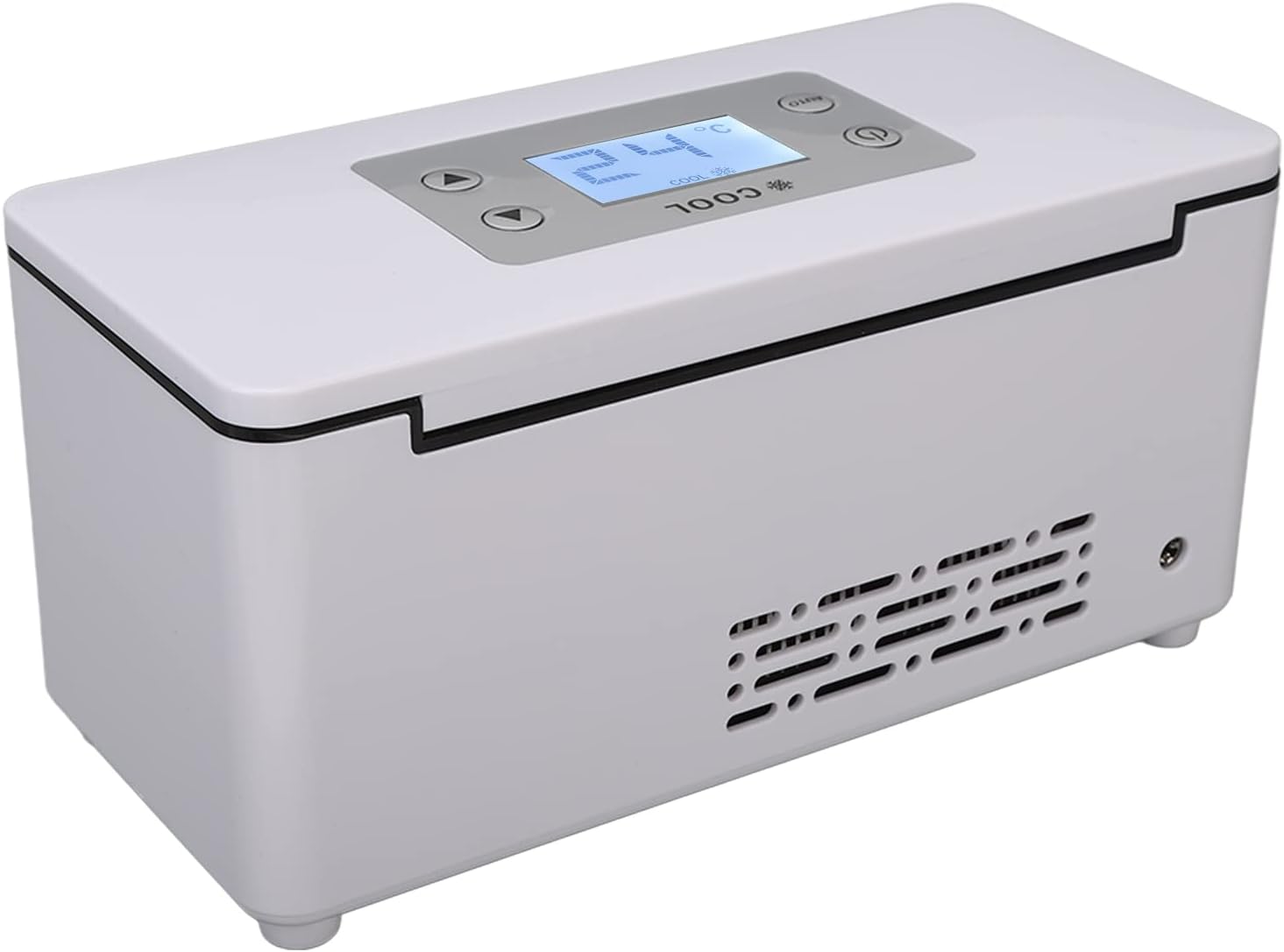 DAUB Mini Medicine Refrigerator, 0-18℃ Adjustable LED Display Screen 6.9x2.4x1inch Portable Insulin Cooler Travel Case, 10W USB Rechargeable Diabetes Travel Case for Car Travel Home