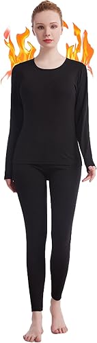 Ropa interior térmica para mujer Long Johns conjuntos de ropa interior térmica para mujer, capa base ultra suave, regalos con caja